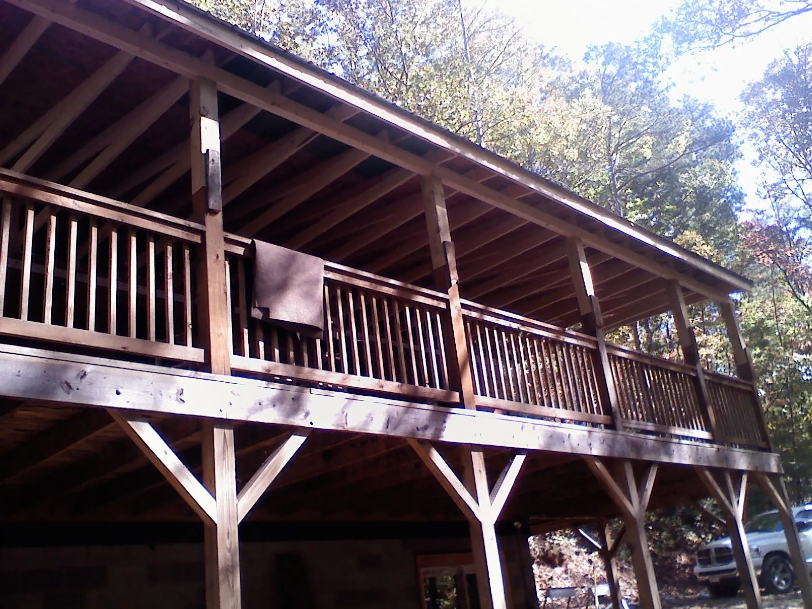 Timber framing under a new elevated porch and deck — Roof Leak Repair in Mahnomen by Roofing Brothers